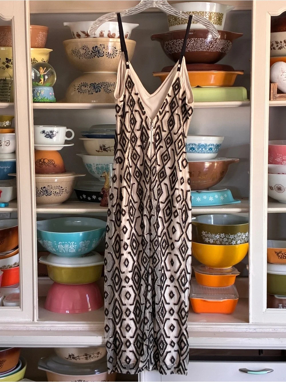 Alice + Olivia Arlette Beaded V-Neck Dress - Size 2